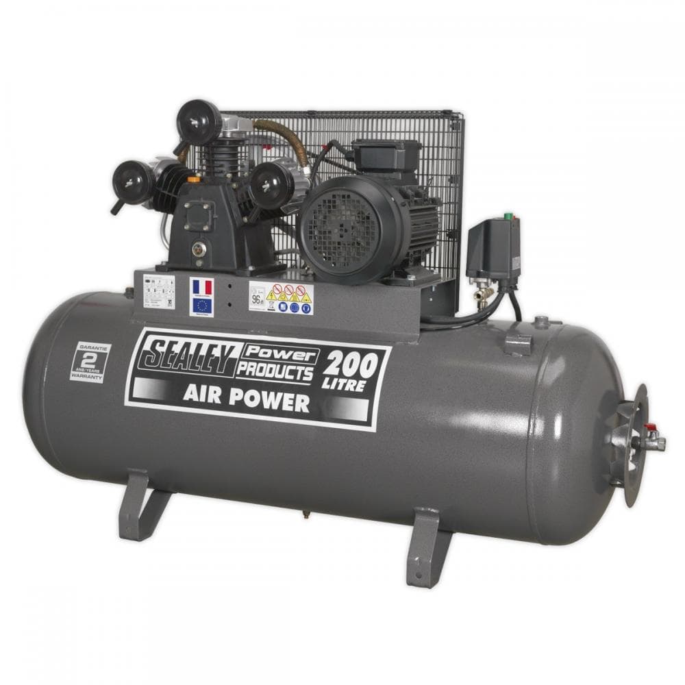 Sealey SAC32055B Air Compressor 200L Belt Drive 5.5Hp 3Ph