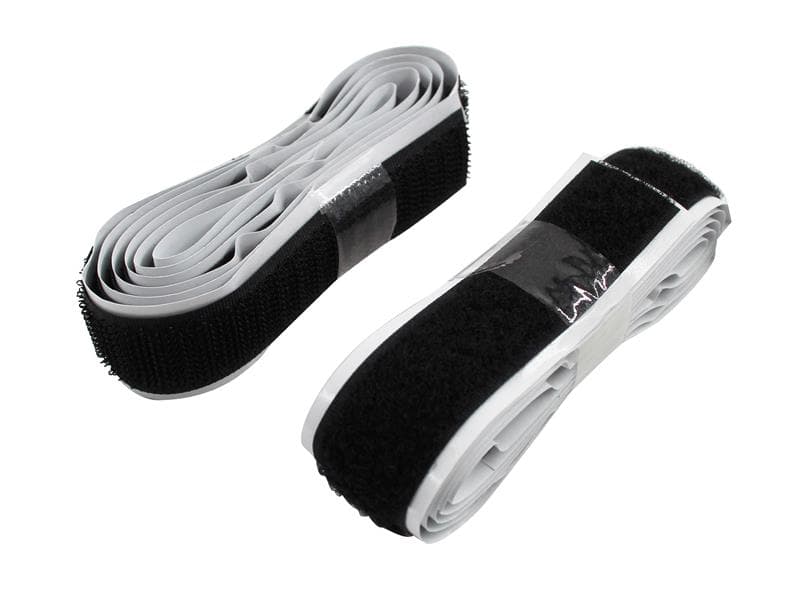 Faithfull Hook & Loop Self Adhesive Tape Black 20Mm X 1M 0170201BKLHTB