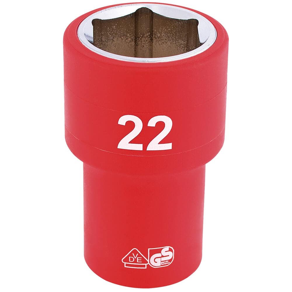 Draper Expert 31951 Fully Insulated Vde Socket 1/2in Sq. Dr. 22Mm each