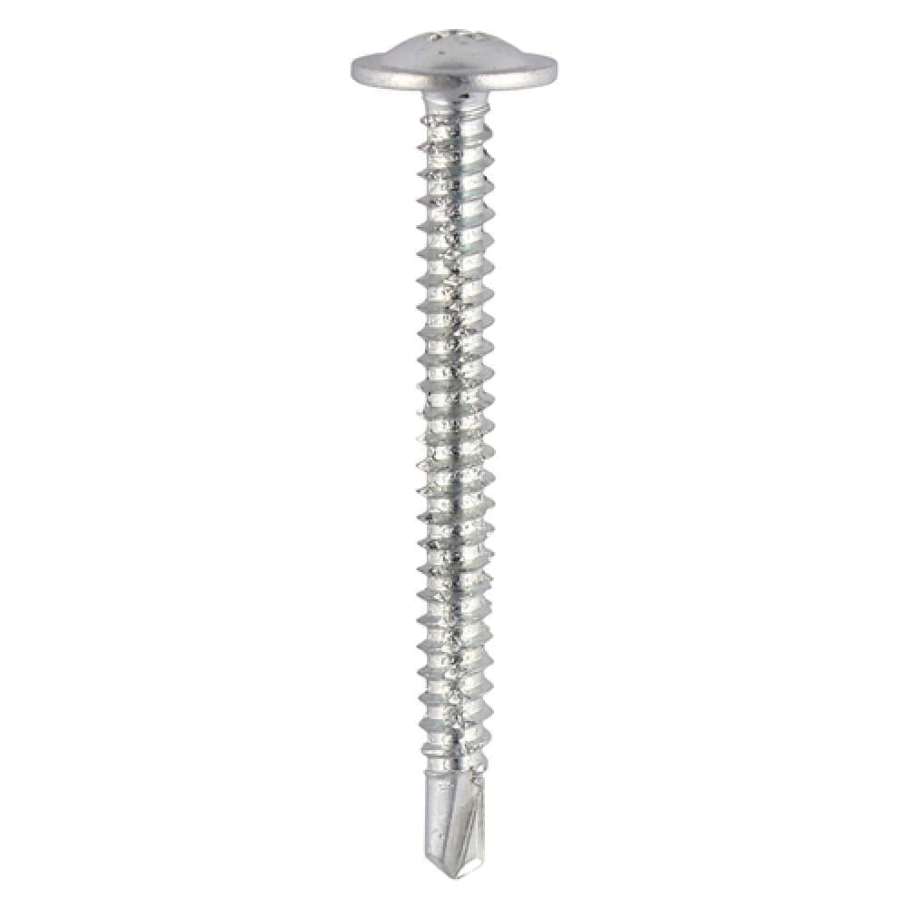 Timco 293Z Baypole Screws - Wafer Flange - Ph - Self-Drilling Point - Zinc 4.8 X 80 Box 200