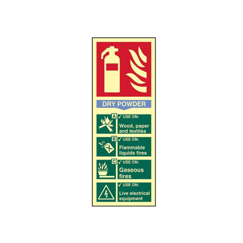 Scan 1593 Fire Extinguisher Composite - Dry Powder - Photoluminescent 75 X 200Mm