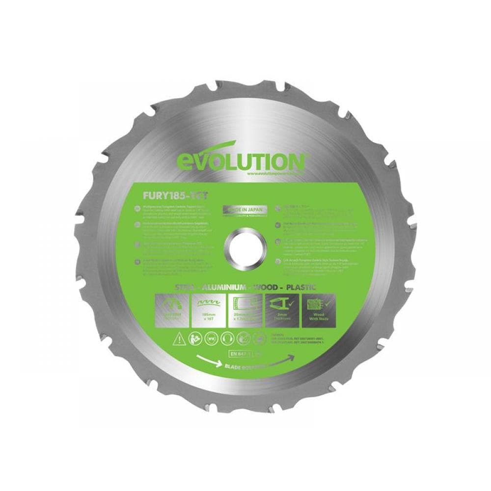 Evolution FURYBLADE185MULTI Fury® Multi-Purpose Tct Circular Saw Blade 185 X 20Mm X 16T