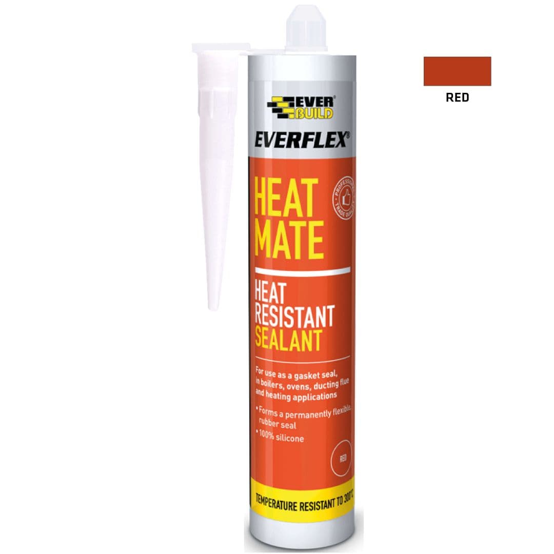 Everbuild Heat Mate Silicone Red 295Ml