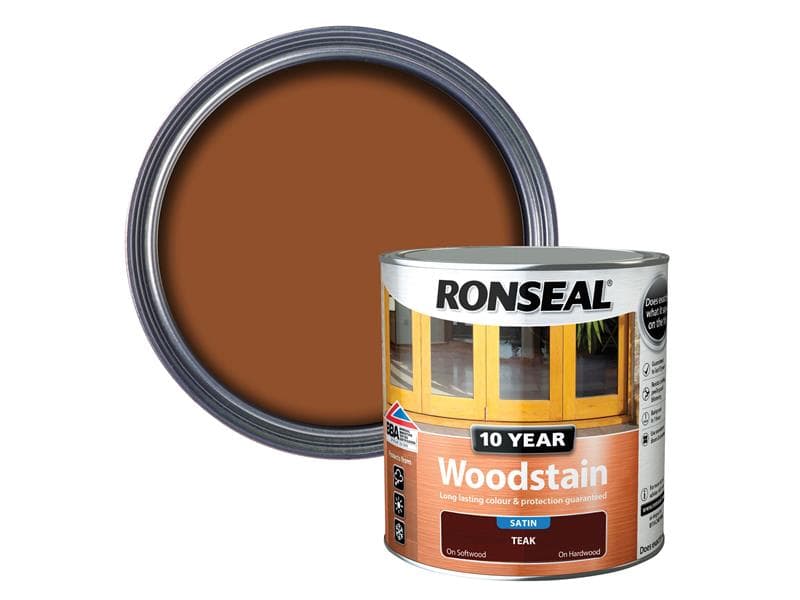 Ronseal 38692 10 Year Woodstain Teak 2.5 Litre
