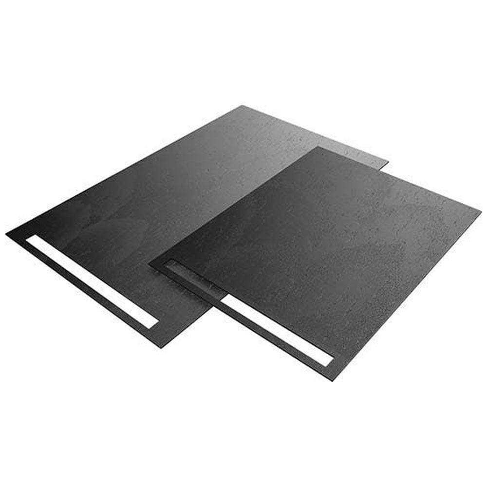 Wedi Fundo Riolito Neo Ready-to-use Rectangular Top Finish Surface Linear Drain 1800mm x 900mm x 6mm - Carbon Black