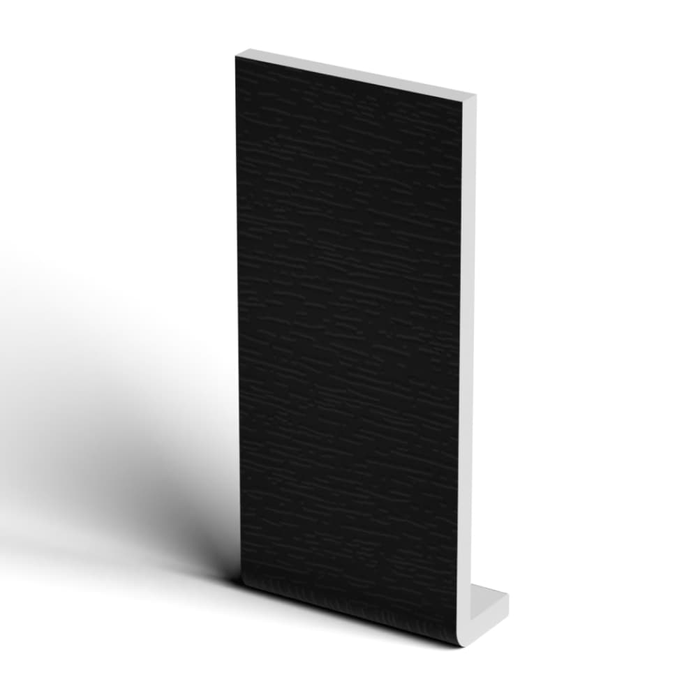 225mm Black Ash Woodgrain Fascia Capping Board - 10mm x 5mtr