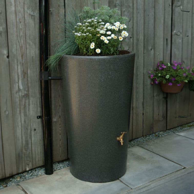 Medium 180L Garden Planter Water Butt Millstone Grey Original Organics