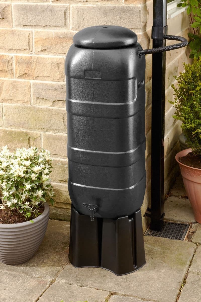 100L Black RainSaver Kit (Includes Multi Piece Stand and Diverter) Straights Manufacturing