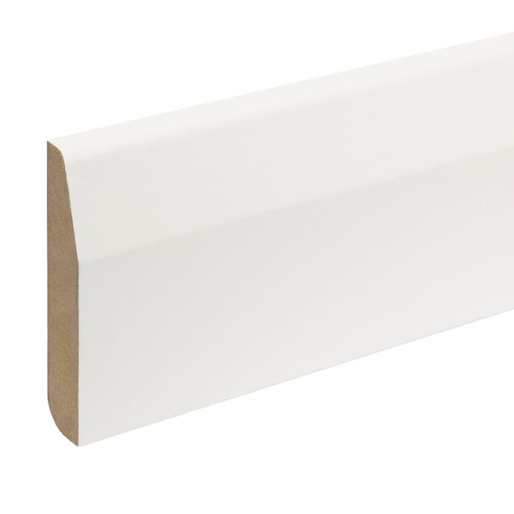 Travis Perkins White Truprofile Pencil/Chamfered Round MDF Skirting Boards, 94mmx4.4m