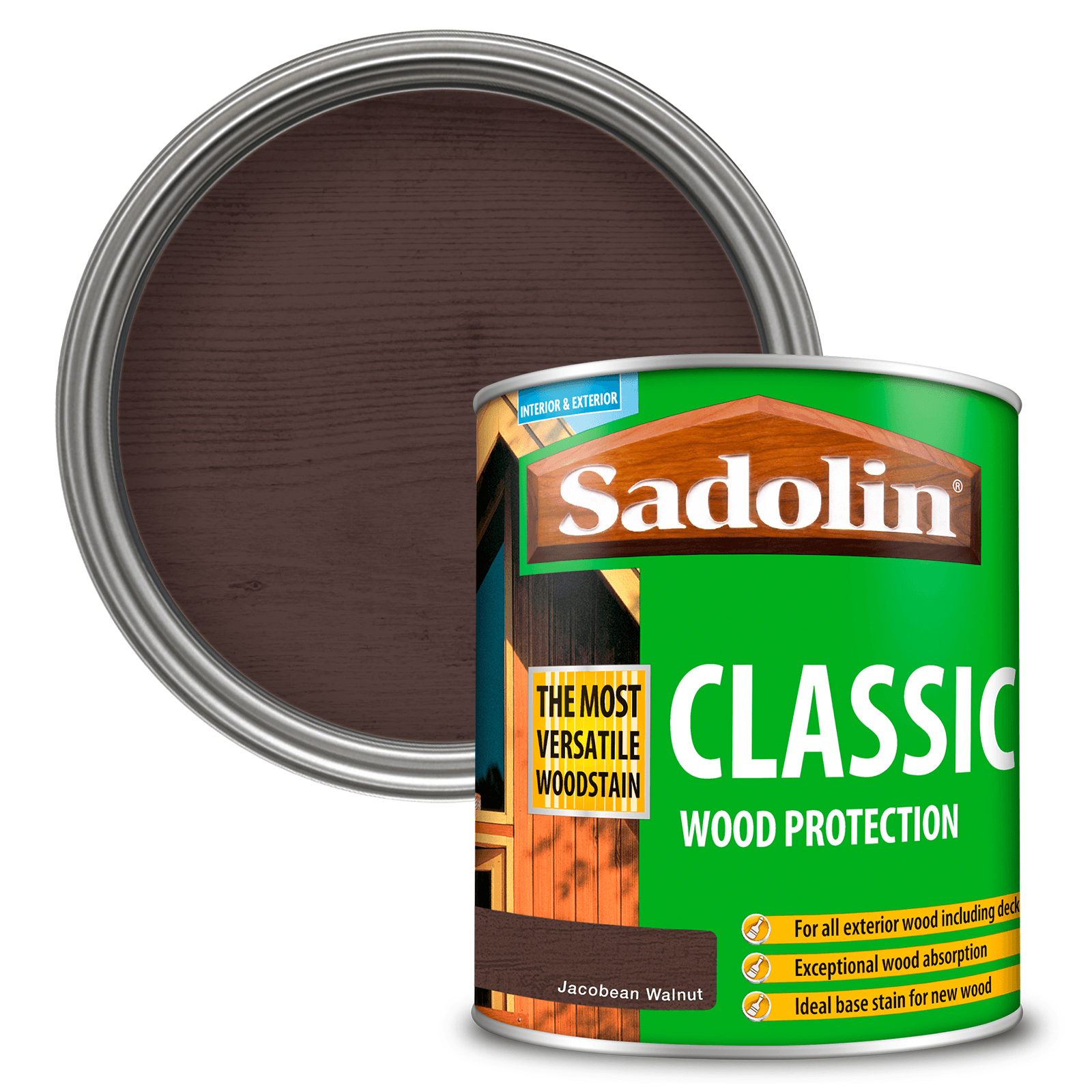 Sadolin Classic Wood Protection 1L Jacobean Walnut