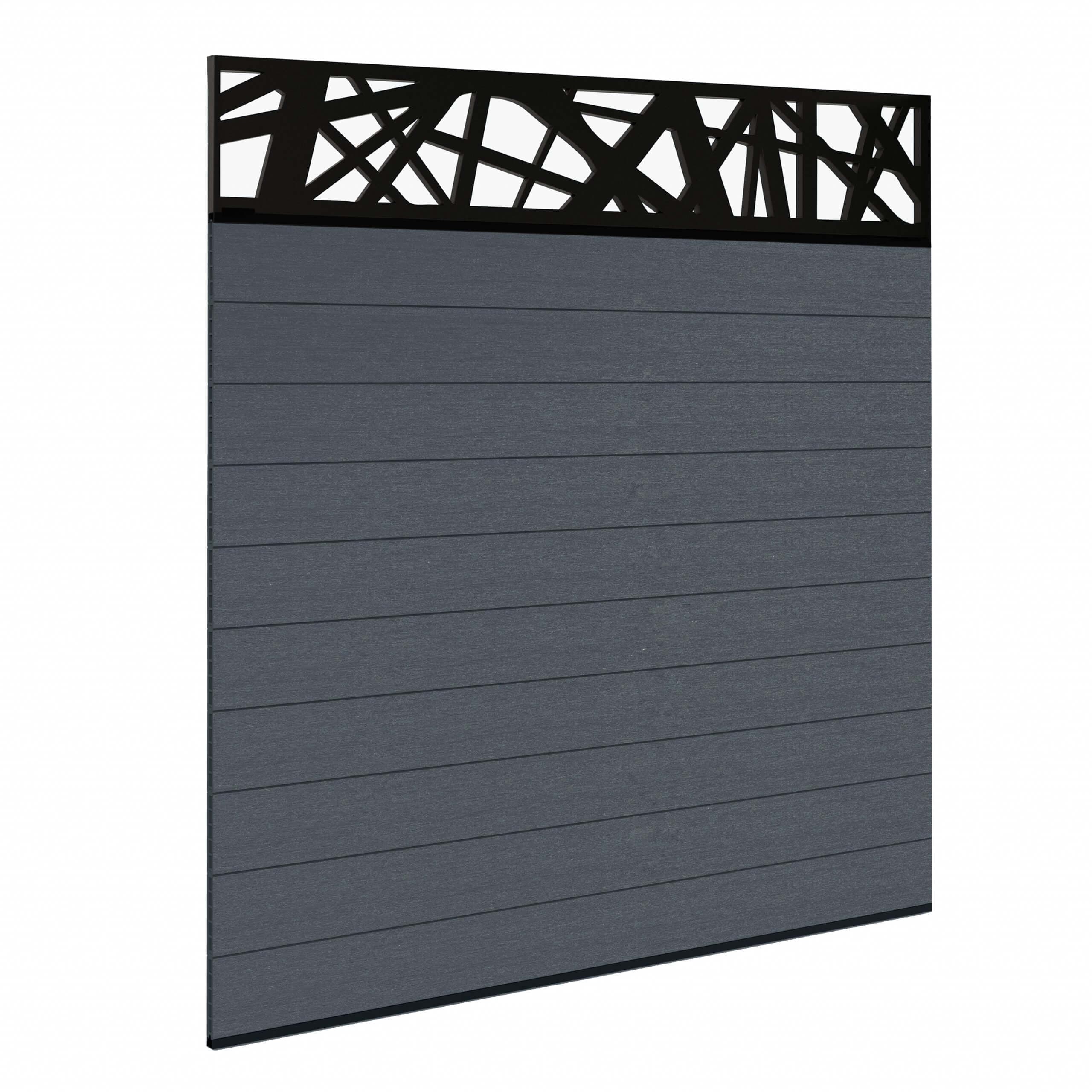 Dino Decking Composite Fence Panels - Anthracite Without Posts 1.8m