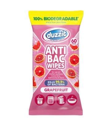 Duzzit antibacterial wipes - grapefruit