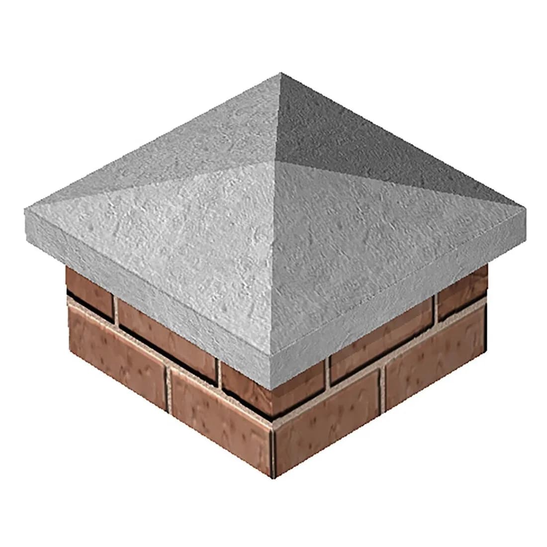 Supreme Concrete Pier Cap Grey 405 X 405Mm 16 X 16In
