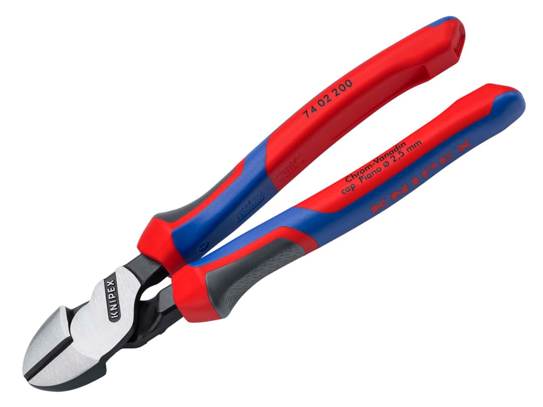 Knipex 74 02 200 High Leverage Diagonal Cutters Comfort Handles 200mm 74 02 200 SB