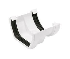 FloPlast PVC Square to PVC Half Round Gutter Adaptor - White