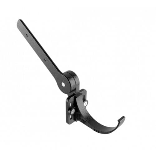 Cast Aluminium Half Round Gutter Side Rafter Bracket - 100mm Black (9005 Leatherette)