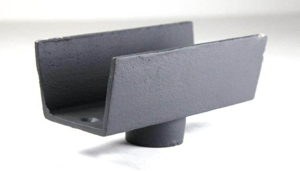 Hargreaves Premier Cast Iron Box Gutter Running Outlet - 100mm for 75mm Downpipe Primed
