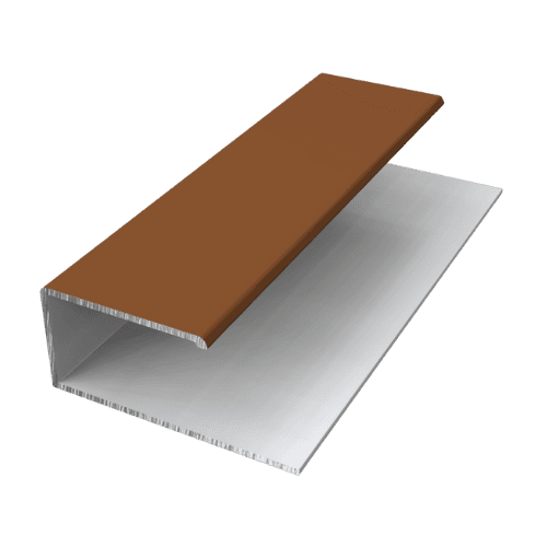 Naturale Cladding Aluminium J Edge Trim - 3mtr For Siberian Larch - Pack of 2