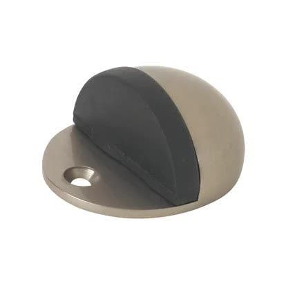Floor Mounted Oval Door Stop - 48mm - Pack of 2 - Satin Nickel