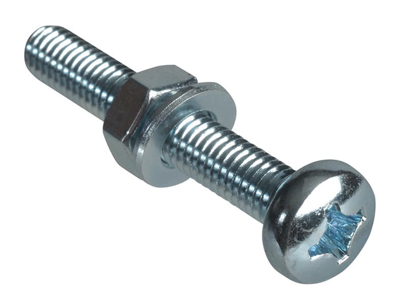Forgefix FPKMSPH640 Machine Screw Pozi Compatible Pan Head Zp M6 X 40Mm Forgepack 20