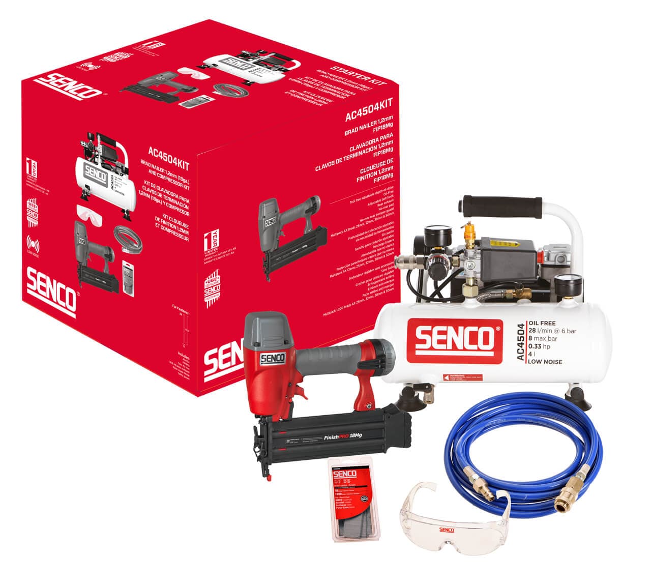 Senco AFN0024KITUK2 18-Gauge Low Noise Compressor Kit 230V each 1