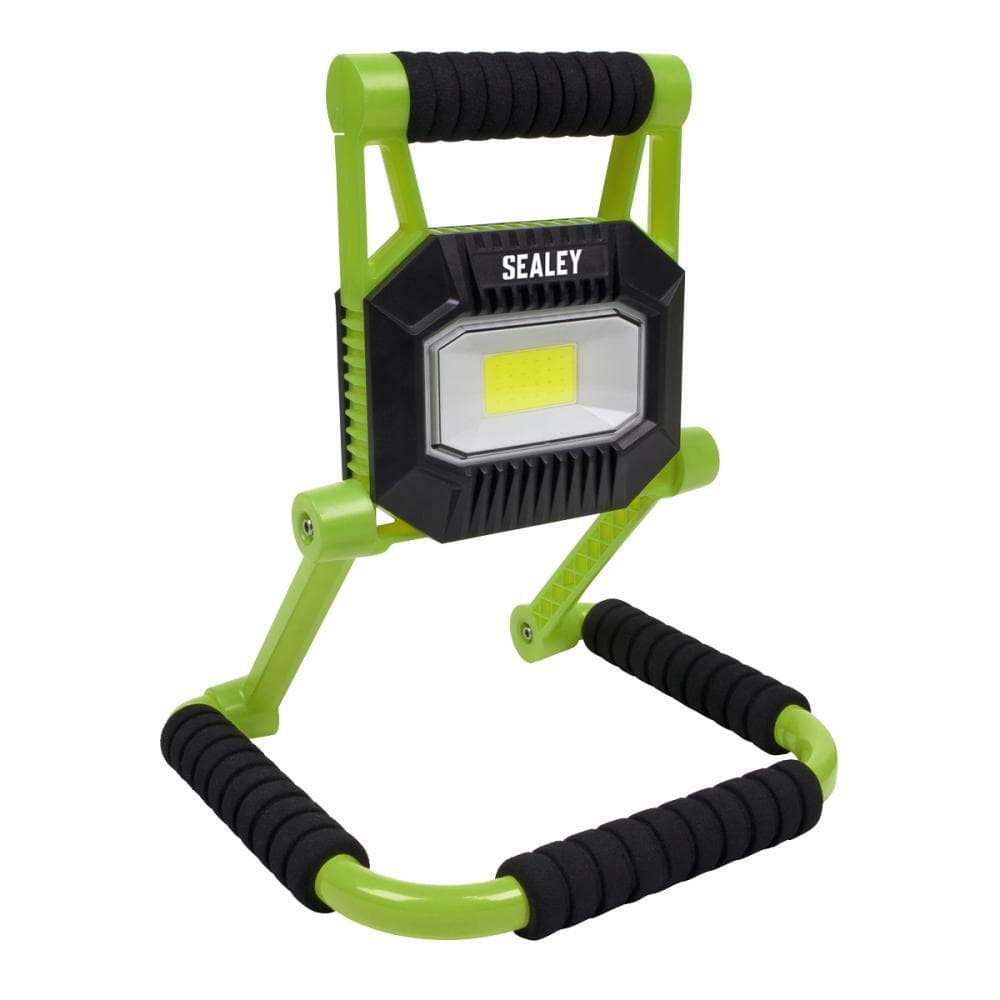 Sealey LEDFL10W Rechargeable Portable Fold Flat Floodlight 10W Cob Led Lithium-Ion
