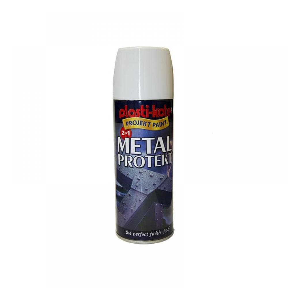 Plastikote 001286 Metal Protekt Spray Gloss White 400Ml