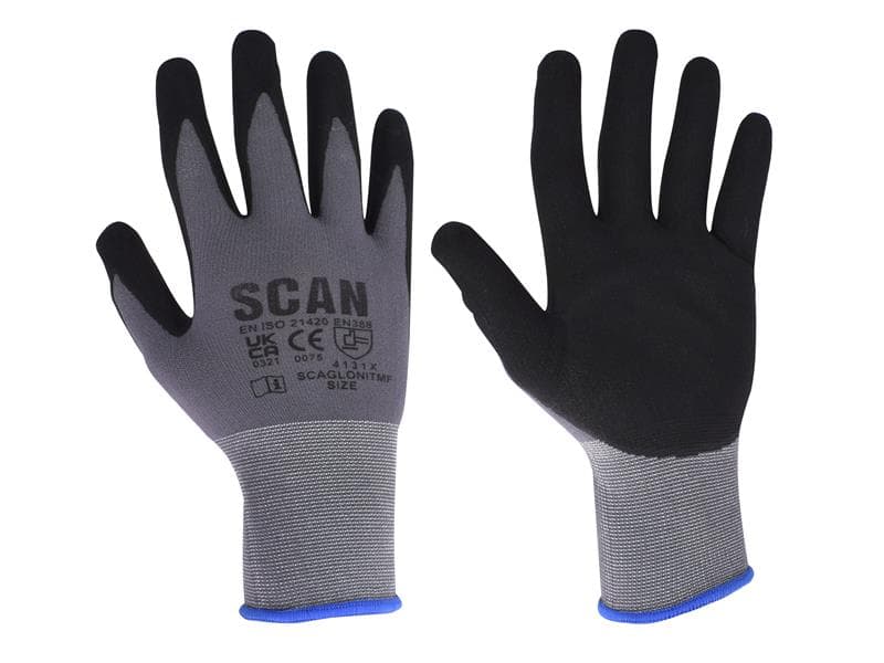 Scan Breathable Microfoam Nitrile Gloves - Xl (Size 10)