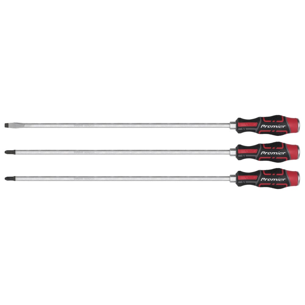Sealey AK4942 Screwdriver Set 3Pc Hammer-Thru 450Mm