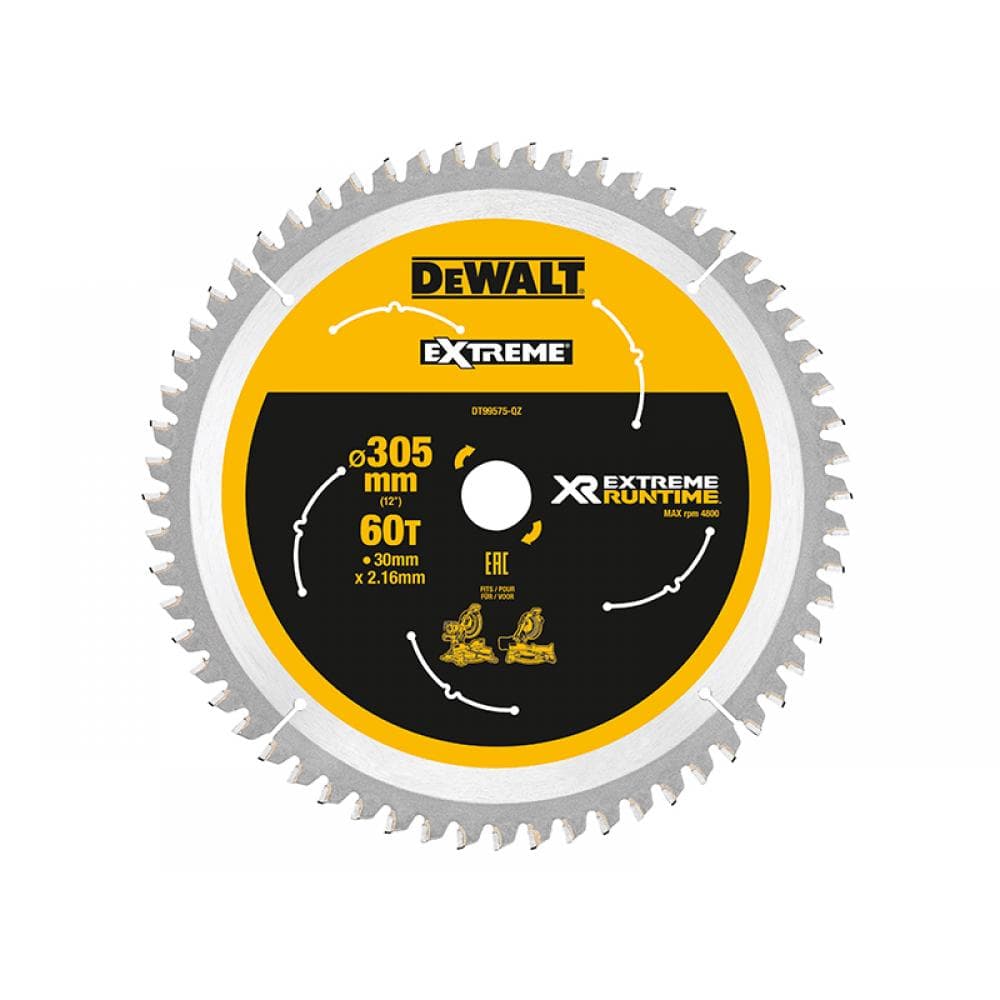 Dewalt DT99575-QZ Xr Flexvolt Mitre Saw Blade 305 X 30Mm X 60T