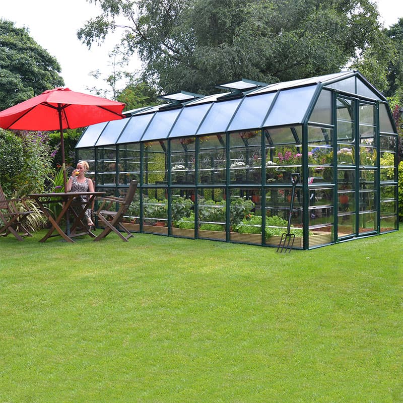 8â x 16â Palram Canopia Rion Grand Gardener Large Polycarbonate Greenhouse (2.4m x 4.8m)