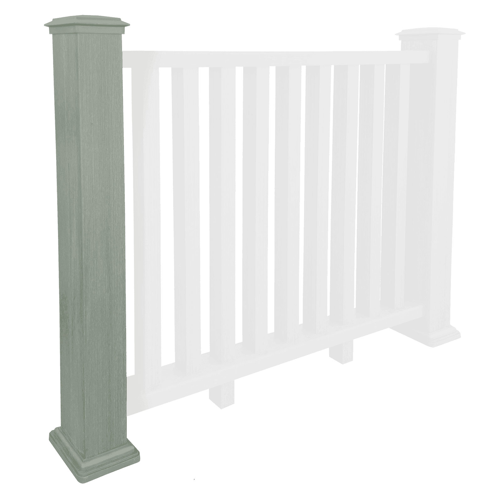 Composite Balustrade Post - Sage Green