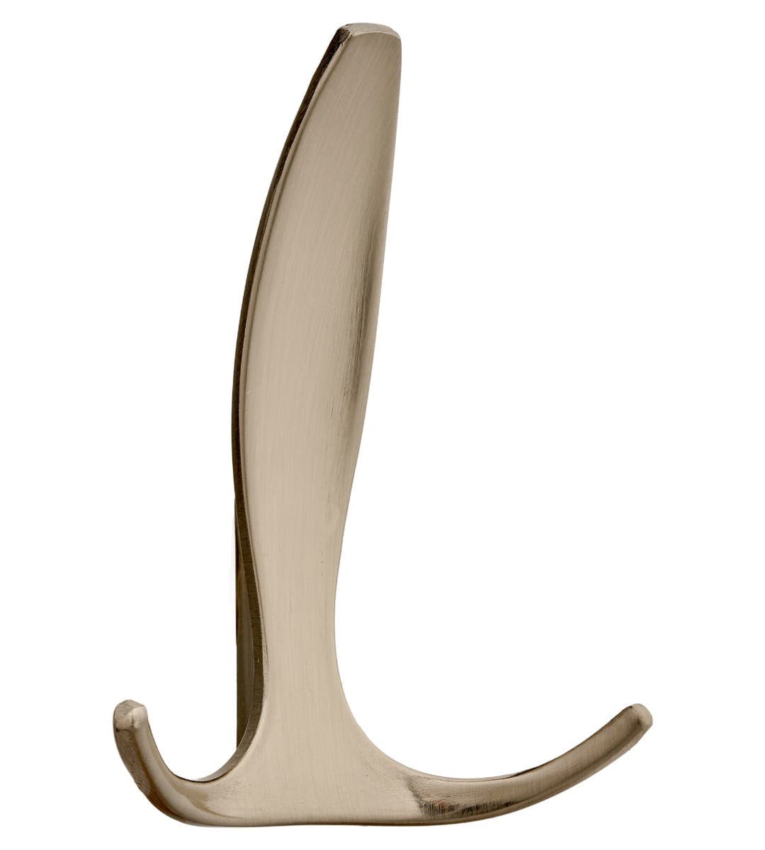Modern Triple Concealed Hook Clothing Hook - Brushed Satin Nickel - 100mm - Wall/Door Mountable - Hardware Solutions