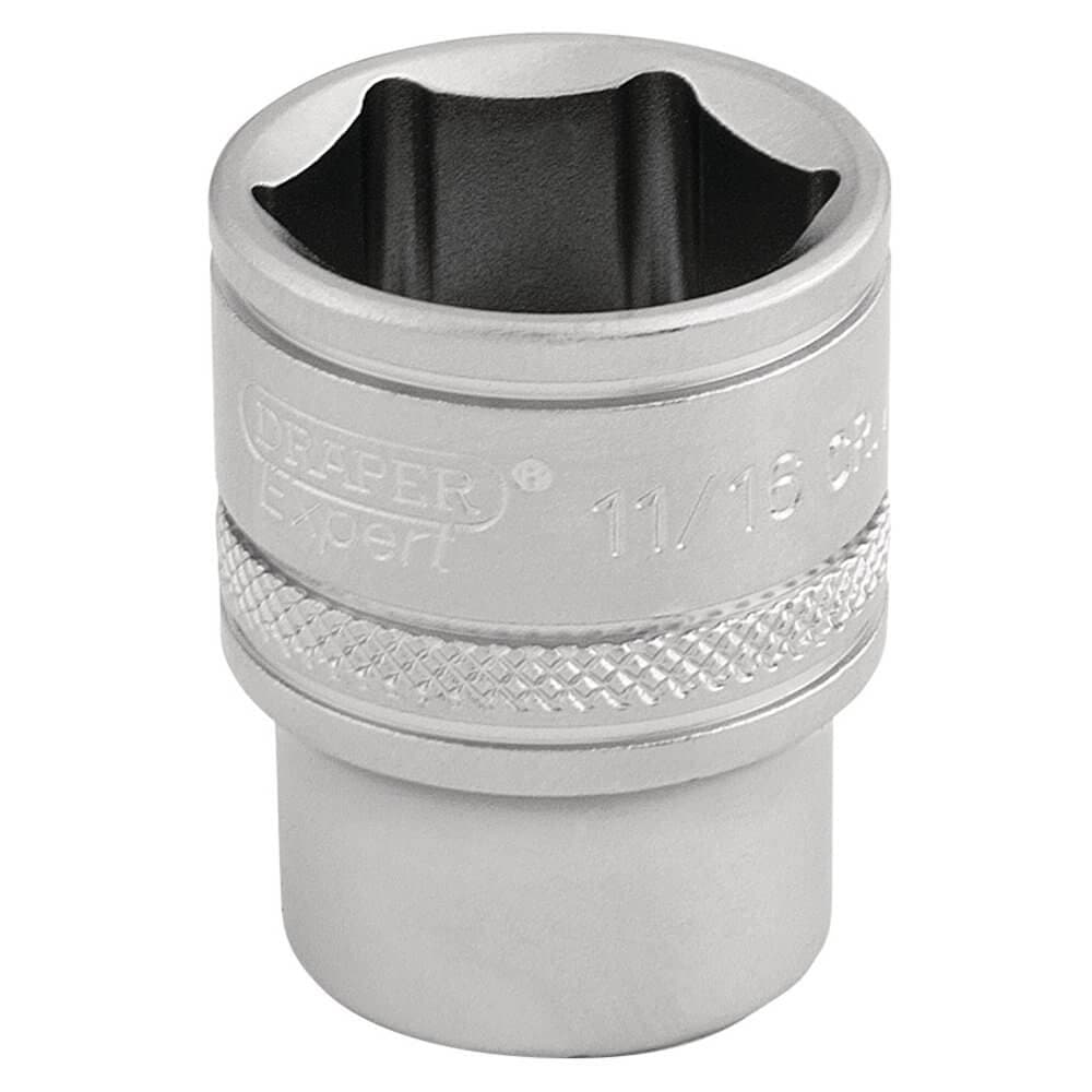 Draper Expert 16573 6 Point Imperial Socket 3/8in Sq. Dr. 11/16in each