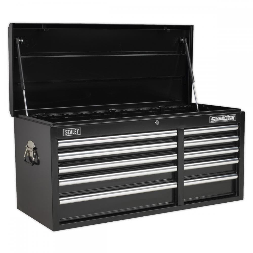 Sealey AP41110B Topchest 10 Drawer With Ball-Bearing Slides Heavy-Duty - Black