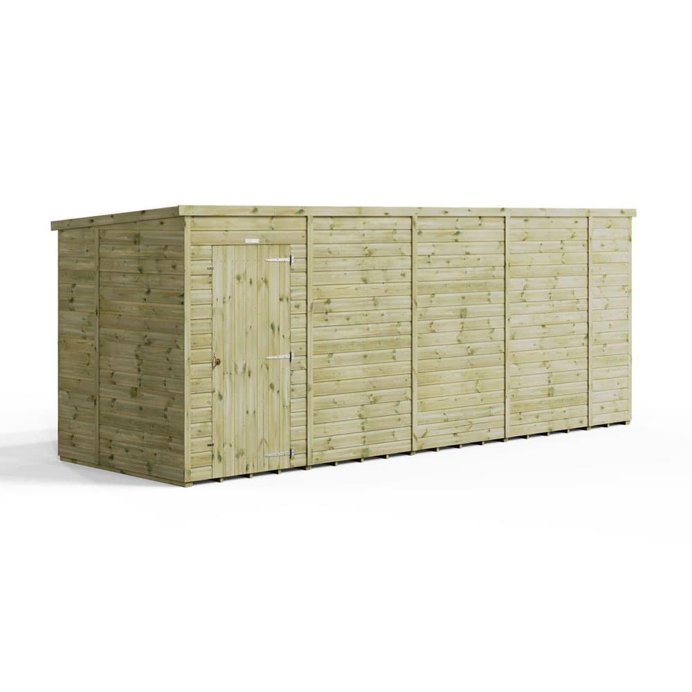 18x6 Premium Powersheds Pent No Windows