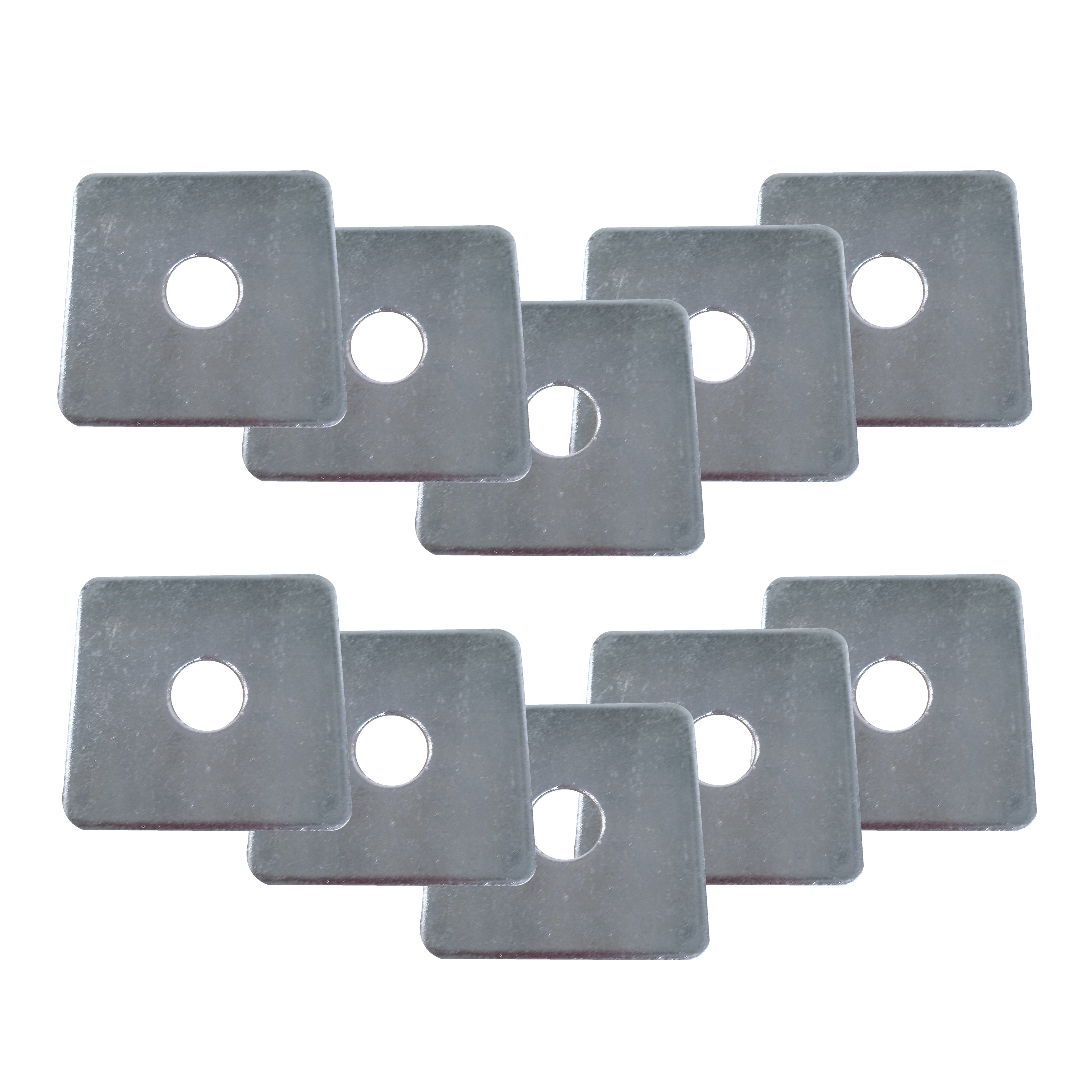 4TRADE M10 x 50 Square Plate Washers Bright Zinc Plated Qty 10