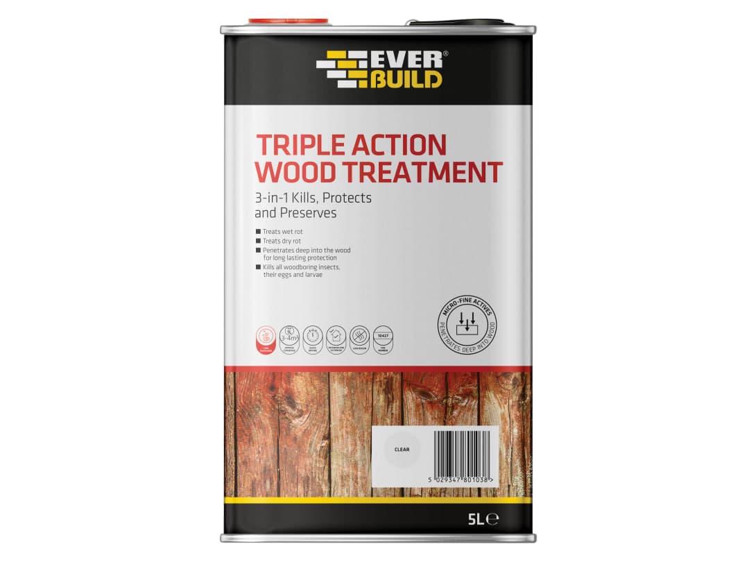 Everbuild Sika Triple Action Wood Treatment 5 litre 483185