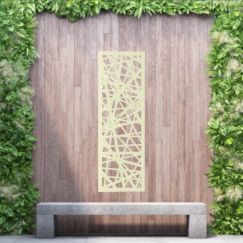 Aluminium Privacy Screen Tangled - Free Standing - 1800mm x 600mm Cream