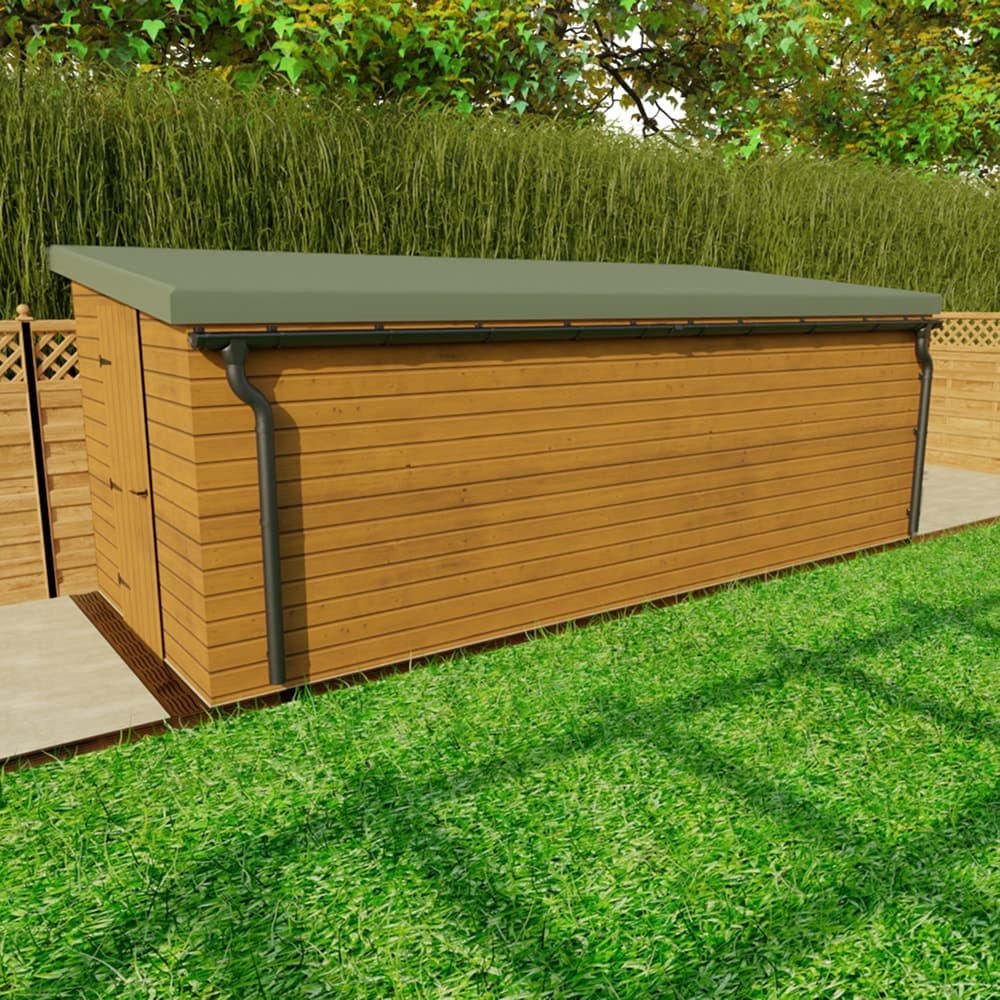 Galeco Steel Gutter Standard Shed Pack Pent Style Roof - 12x6 to 20x12 Graphite