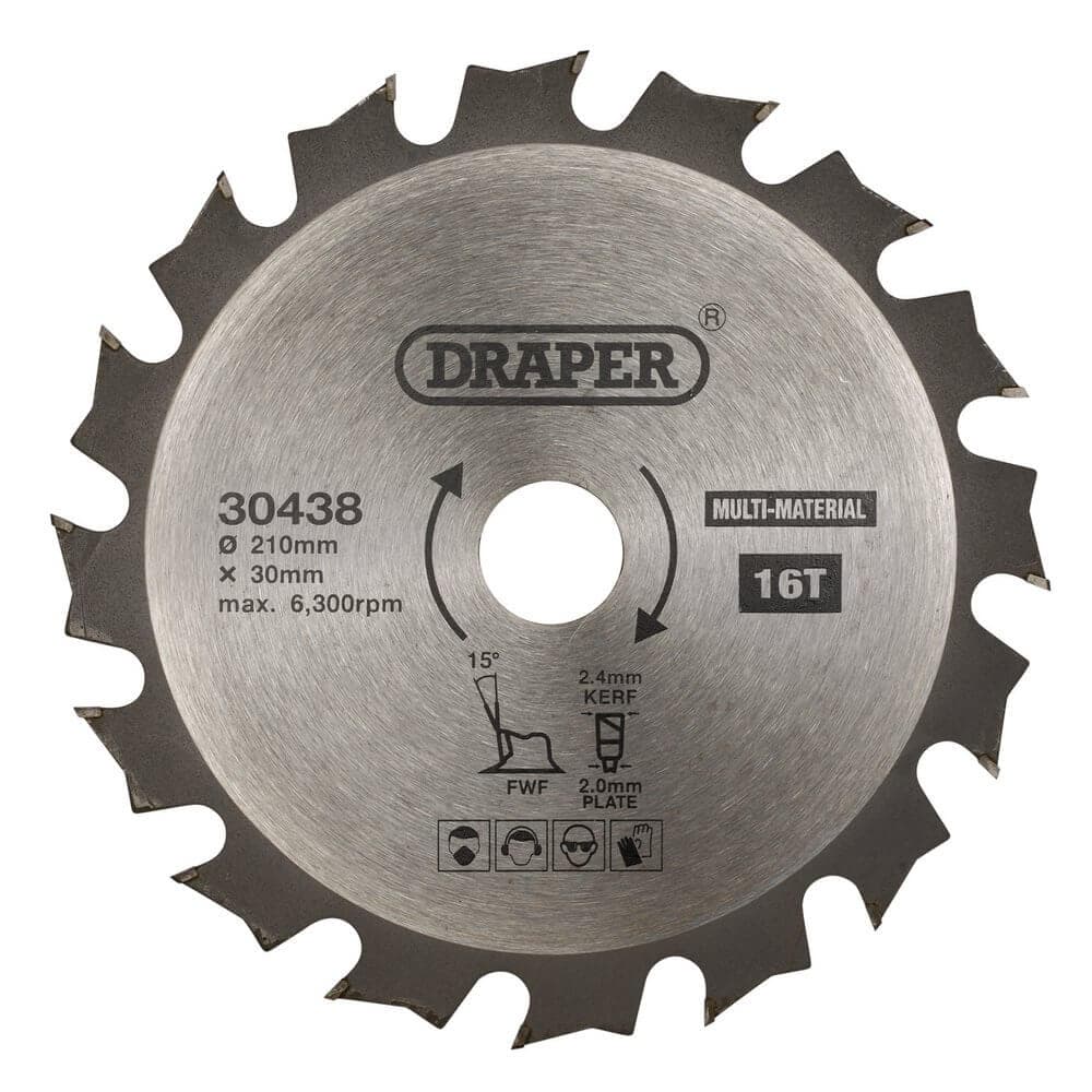 30438 Tct Multi-Purpose Circular Saw Blade 210 X 30Mm 16T each