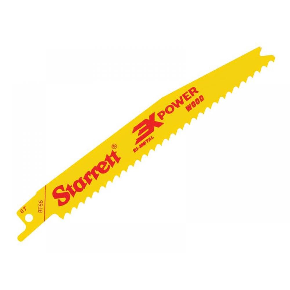 Starrett BT66-5 Bt66-5 Bi-Metal Reciprocating Blade Wood Tapered 152Mm 6 Tpi (Pack 5)