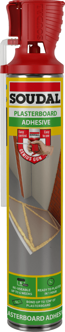 Soudal Genius Gun Plasterboard Adhesive Champagne 750Ml 130599
