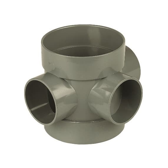 Floplast 110Mmo/Grey Short Boss Pipe SS583OG