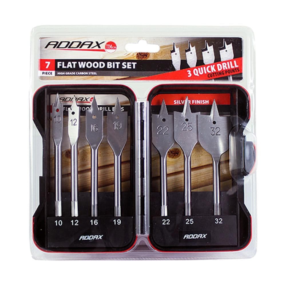 Timco F7SET Flat Wood Bit Set 7Pc Case 7