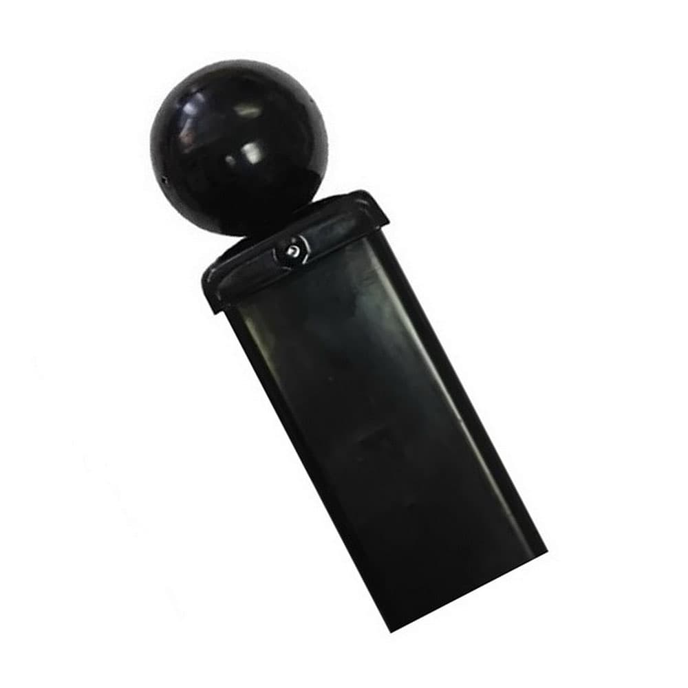 Burbage Universal Blank Ball Top Metal Post 50mm Square x 960mm Long Bolt Down Zinc & Powder BP50X960BZP