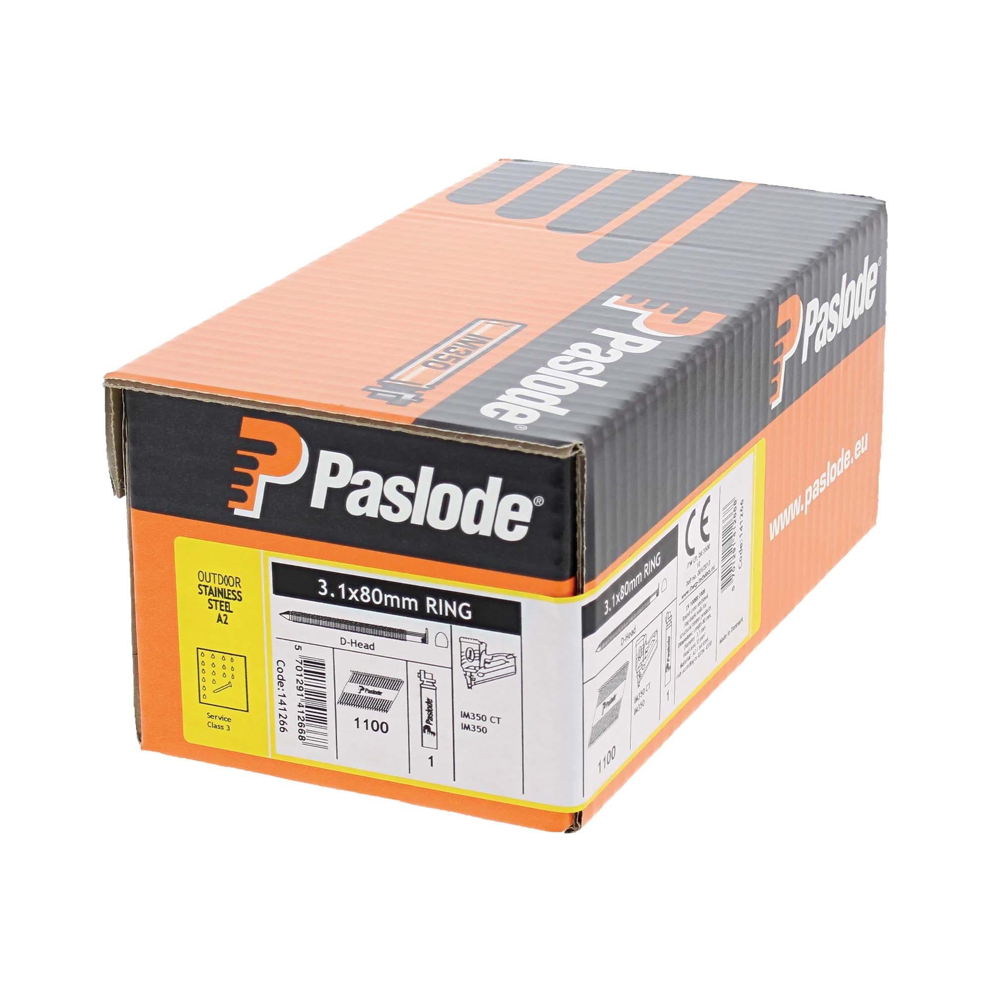Paslode 141266 Stainless Steel Ring Handy Pack 80 x 3.1mm