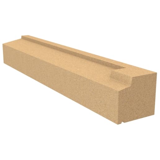 Forticrete Brown Cast Stone Cill Stooled T1-40 Bath 1975 Rh Piece, Size: 985x150x140mm