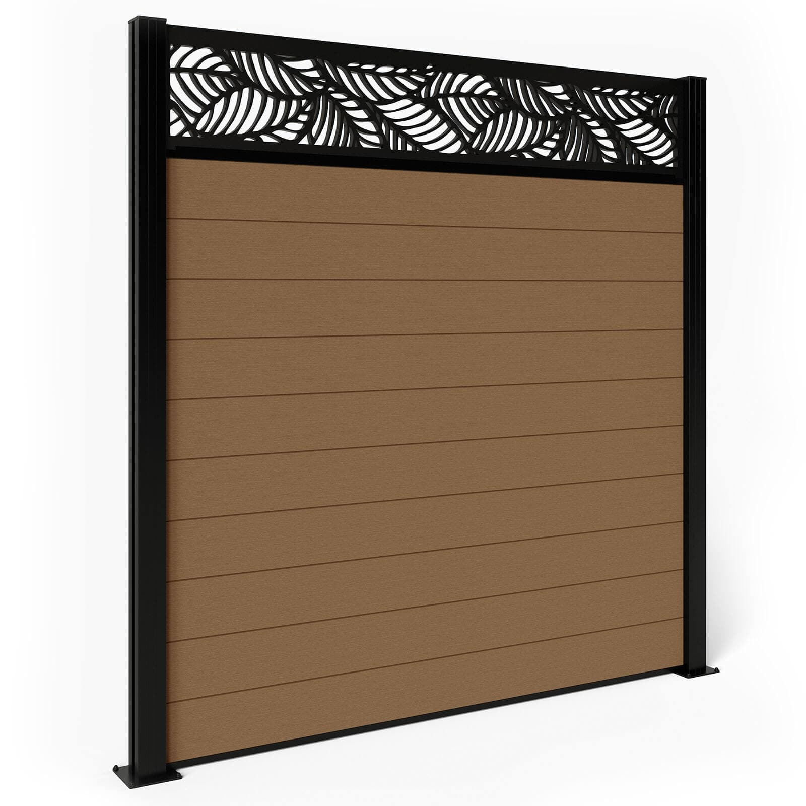 Dino Decking Composite Fence Panels - Amber with Aluminium Posts 1.8m