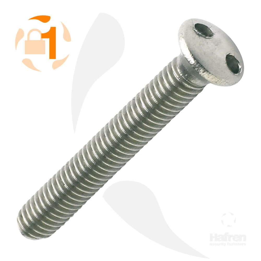 Raised Countersunk A2 Stainless Steel 2-Hole Machine Screw